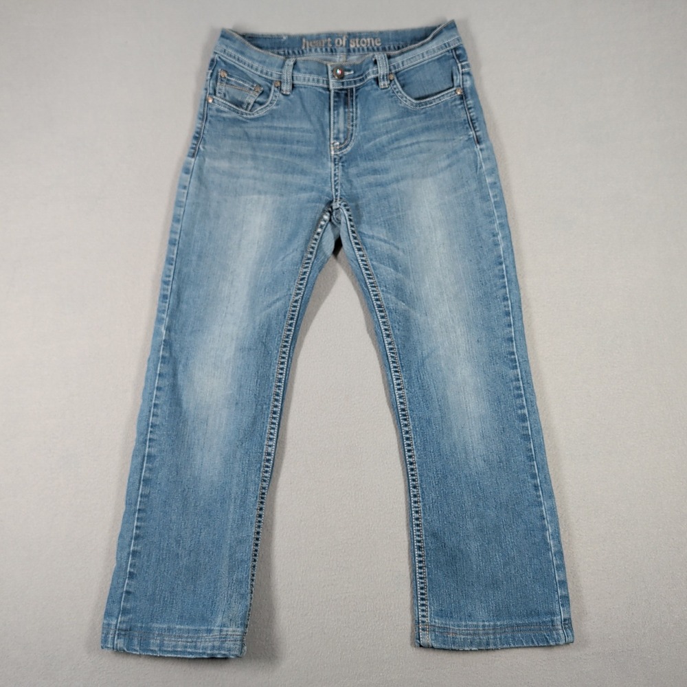 Heart‎ of Stone Jeans Womens 30 (30x27) Blue Medium Wash Straight Leg Denim